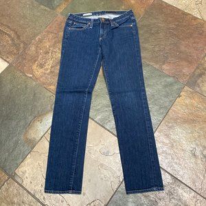 1222 AG Adriano Goldschmied 27R x 30 STILT Cigarette Dark Stretch Straight Leg